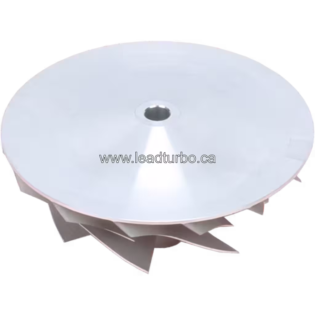 Bottom view of 4027807 CW turbocharger compressor wheel backplate