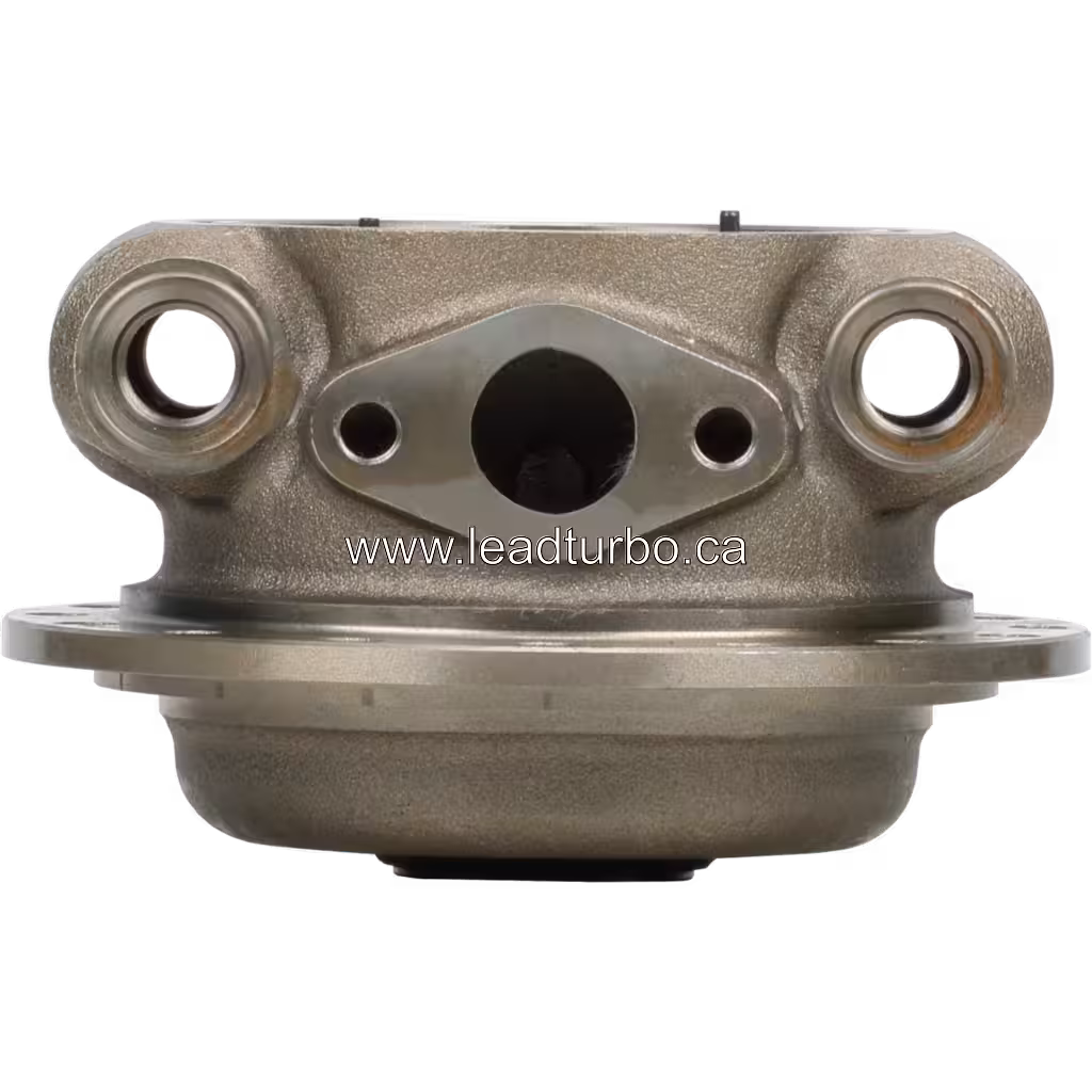 Front view of 4041802 HE851 turbocharger bearing housing for Cummins QSK60