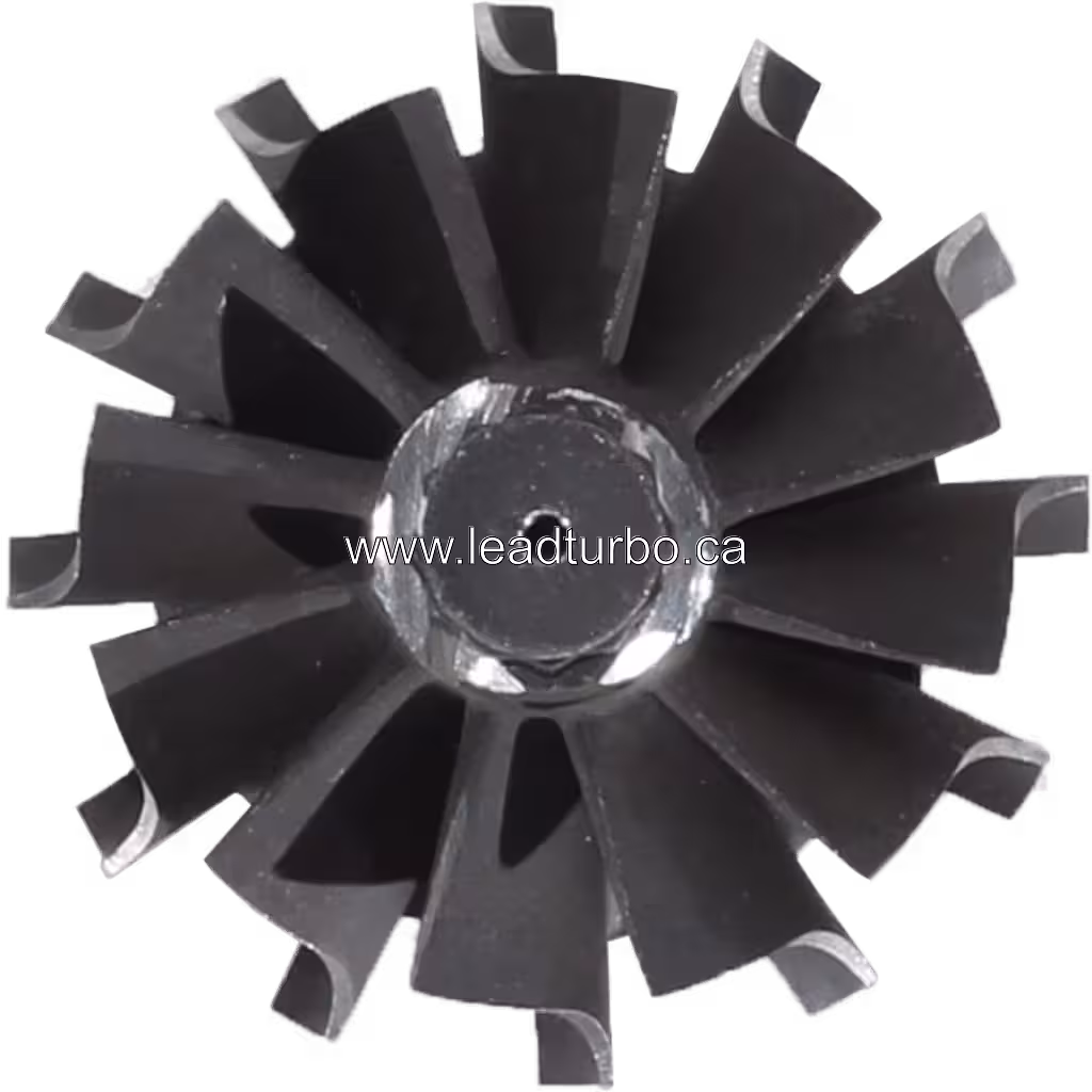 TD05-10A turbine wheel assembly with threaded shaft end