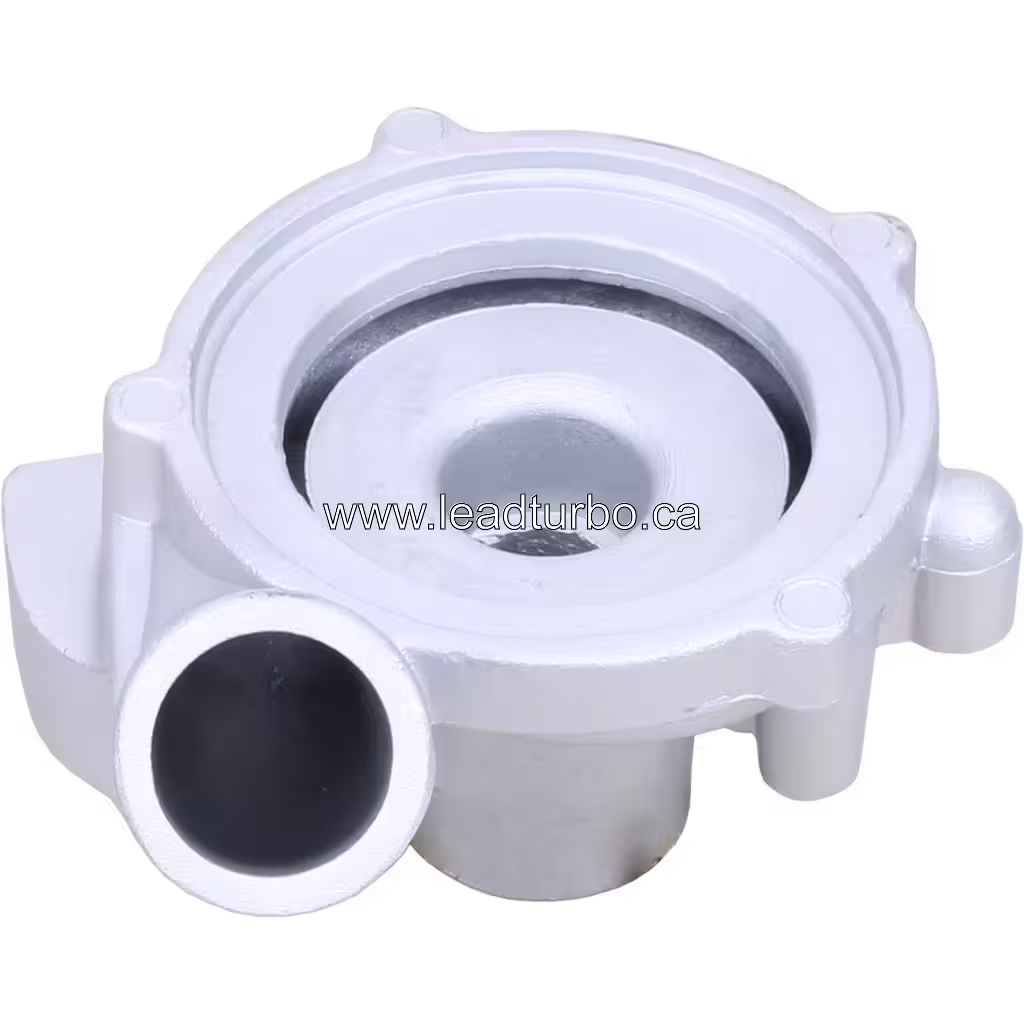 White cast metal 5303-988-0121 RC-CH J96 turbocharger compressor housing front view