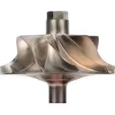 Front view of 735666-0024 compressor wheel with curved blades and central hub