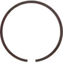 Top-down view of BTL7510 piston ring with uniform width and thickness