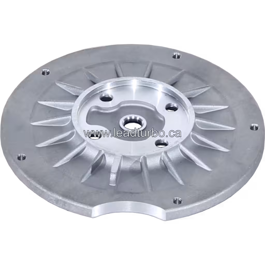 Face inférieure du back plate J96 avec ailettes de refroidissement