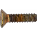 Vue de profil d'un bolt à embase avec tête à emboîtement étoilé
