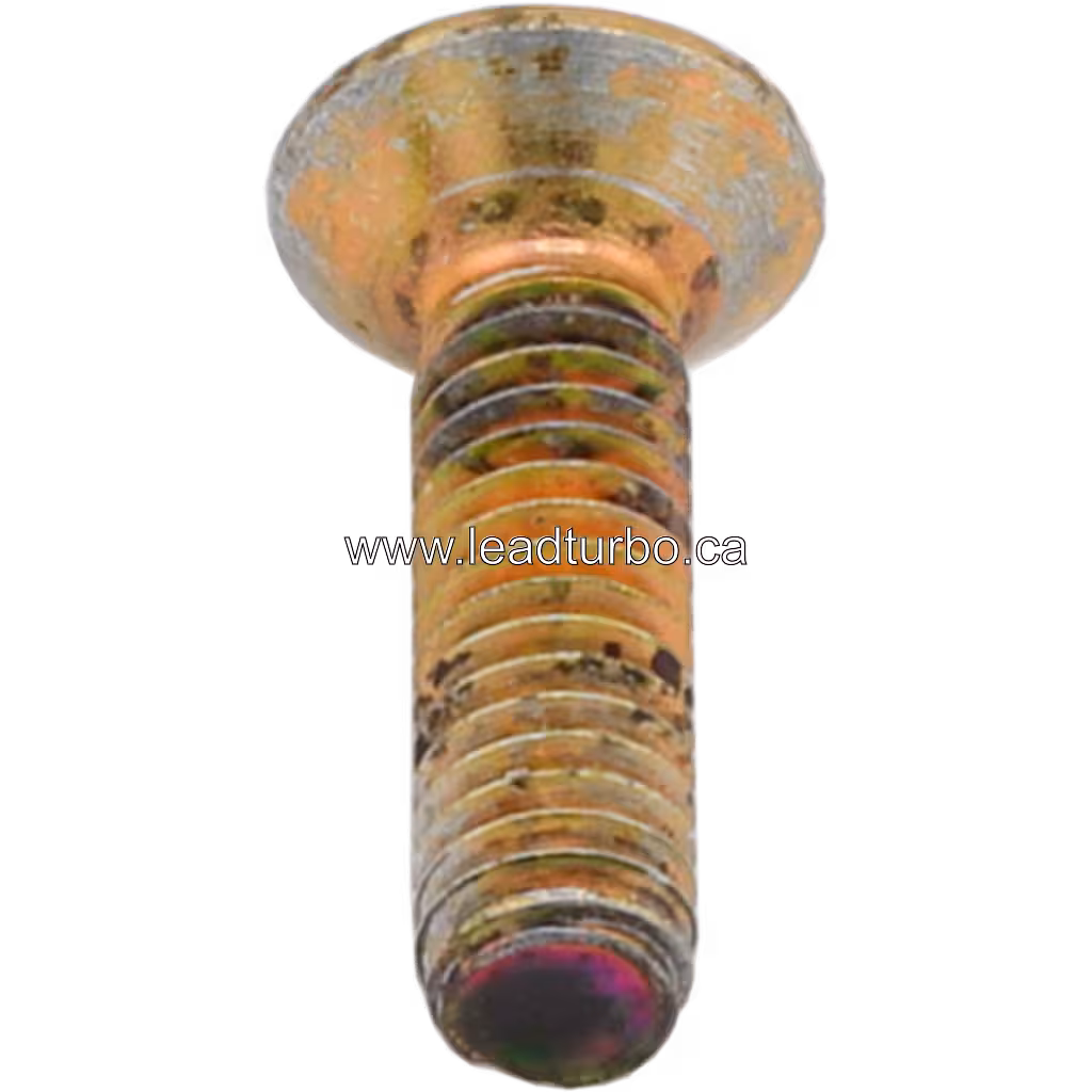 Vue de dessus de la tête d'un bolt montrant une rainure Torx