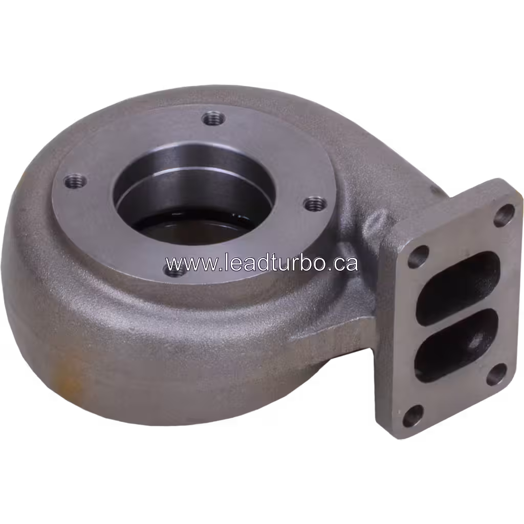 Carcasse turbine 3523066-CAST vue de dessus avec flange compresseur à quatre trous