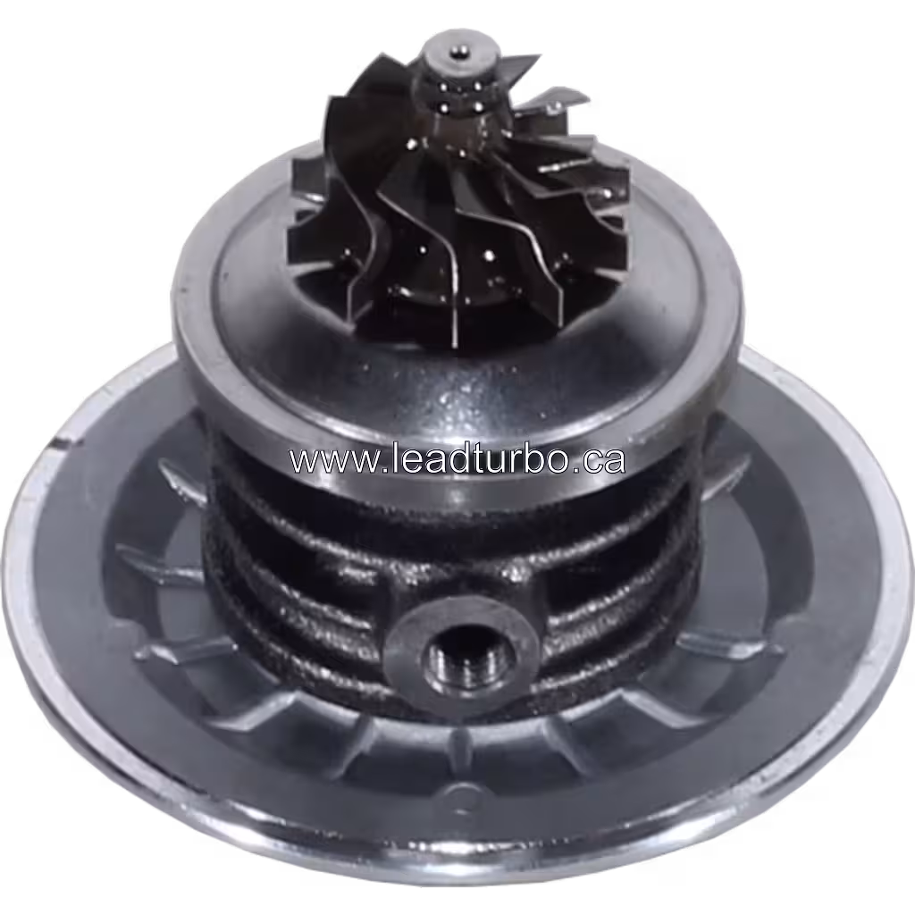 Vue de dessous du core 433289-0290 GT2049S avec roue compresseur