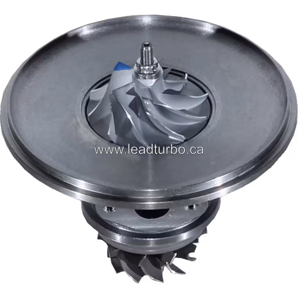 Vue de dessus du core turbo RHC61B-574AP16NABRS432AZ montrant la roue compresseur