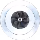 Core de turbocompresseur J96 FOR 530398 vue avant avec roue turbine et compresseur
