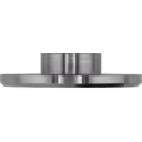 Side profile of a silver metallic HX83 thrust ring for Cummins QSK50 G6