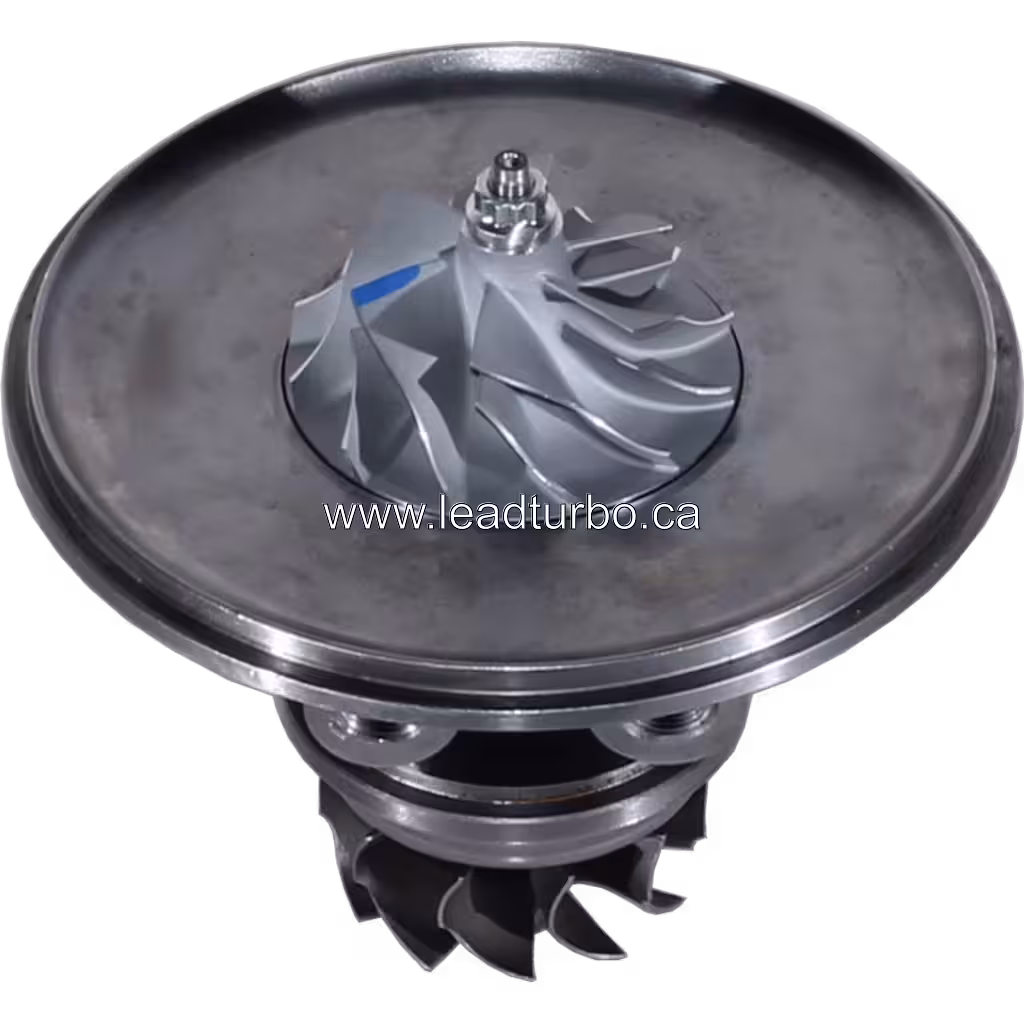 Top view of J96 turbo core compressor housing and impeller