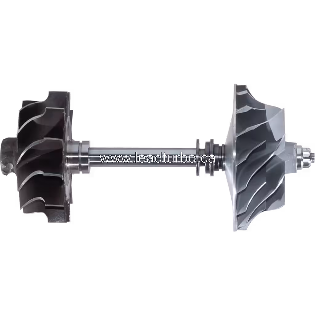 Assemblage de rotor de turbocompresseur vue de face