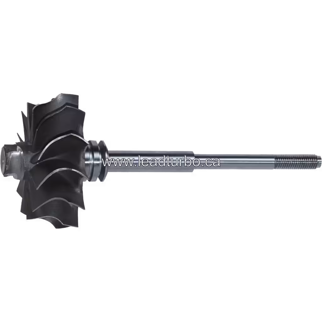 Roue turbine 49178-09620 TW avec arbre fileté, vue de profil