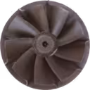 Assemblage roue de turbine et arbre turbo J96 vue de dessus