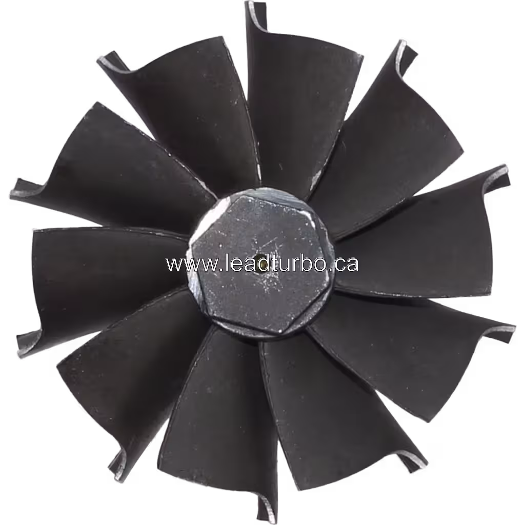 Détail de la roue de turbine en métal