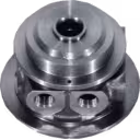 Turbo bearing housing showing internal shaft support and bearing race