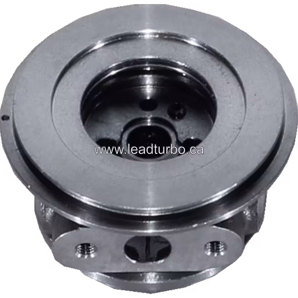 Machined metallic bearing housing with two flanged mounting surfaces