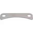 Silver metal clamp plate with two mounting holes