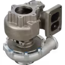 Vue du flanche d'échappement du turbo 3596693 avec deux ouvertures