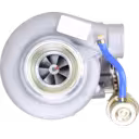 Détail du turbocompresseur 1118010-F126 montrant la roue turbine et les fixations hexagonales