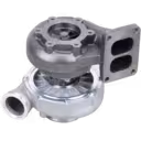 Turbocompresseur 61560113227 vue inférieure avec roue turbine et pieds de fixation