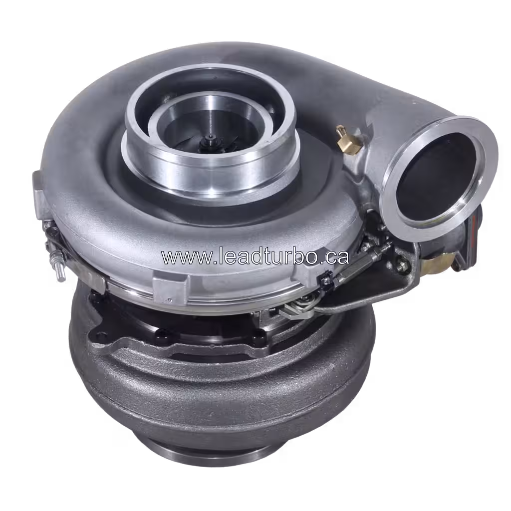 Turbocompresseur 758160-5007 vue du dessus montrant la roue compresseur usinée