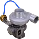 Vue latérale du turbo pour bulldozer Caterpillar D6T
