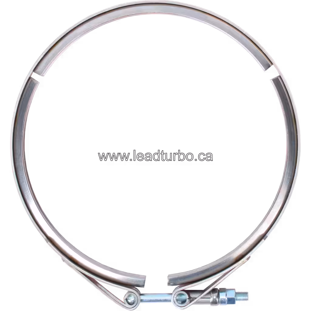 V-band de turbocompresseur circulaire avec écrou de réglage