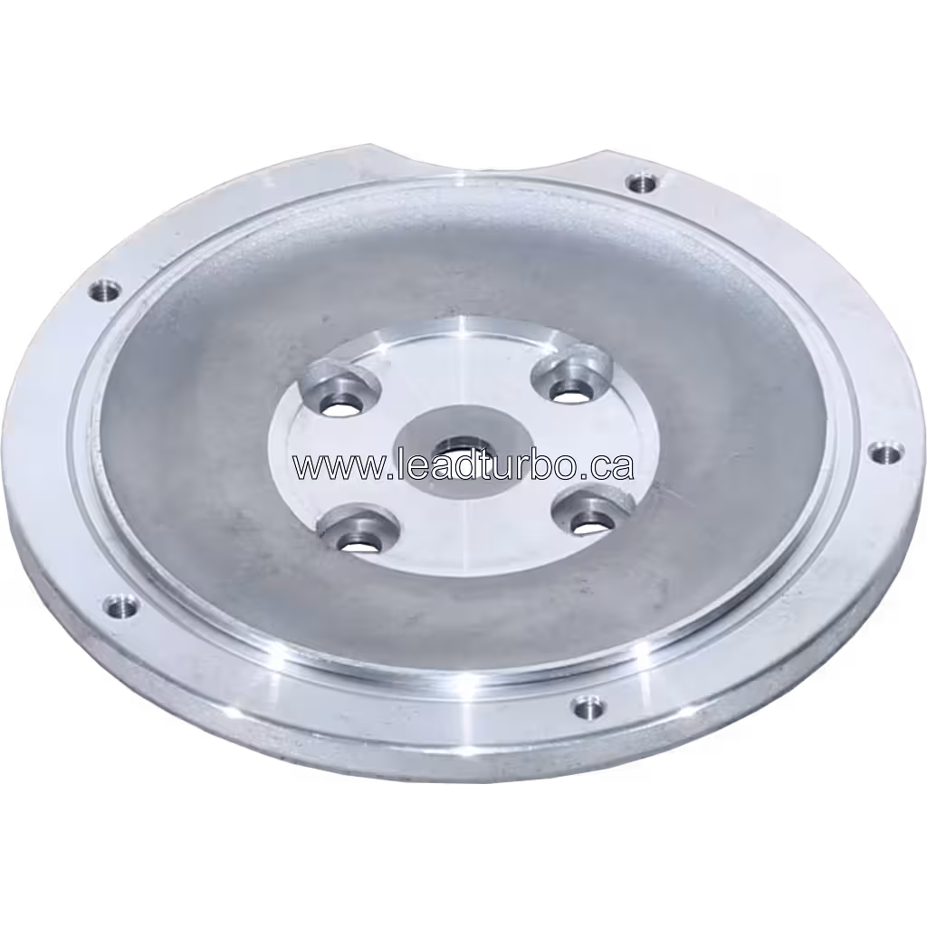 FOR VC430084 BP J96 turbo back plate top view showing central hub and bolt holes