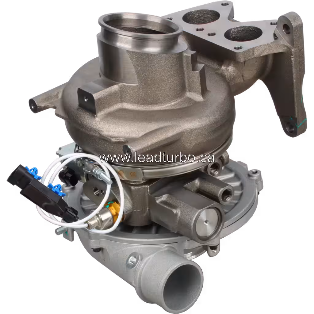 12642129 turbocharger bottom view with electrical actuator wiring and related electrical detail