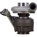 20763166 HX55W turbocharger front view with silver compressor housing