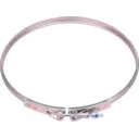 Silver metal V-band with adjustable threaded rod fastener