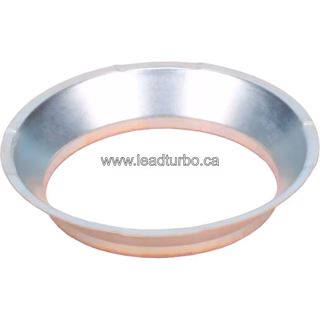 Silver metallic conical inlet baffle for Cummins HX82