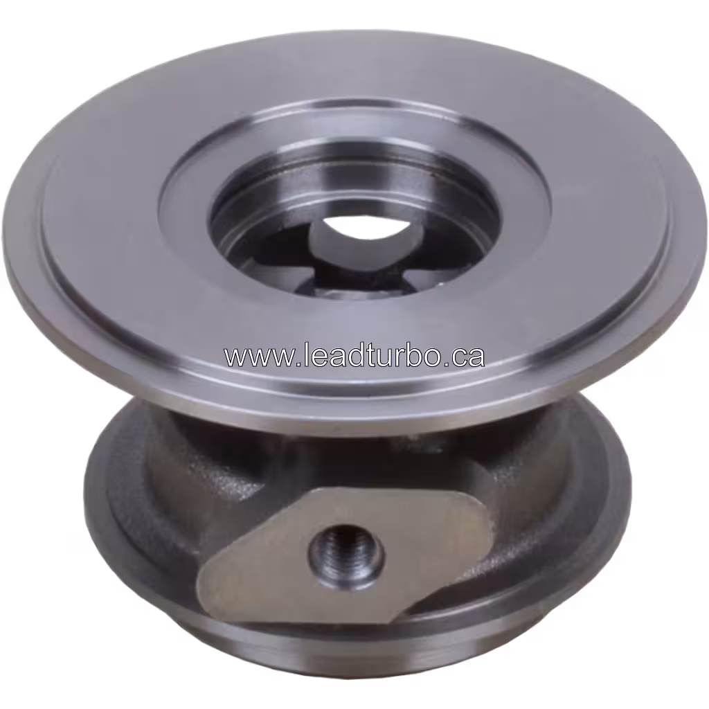 HX30 bearing housing top view showing central opening and mounting tab for Cummins 4BTA 90HP