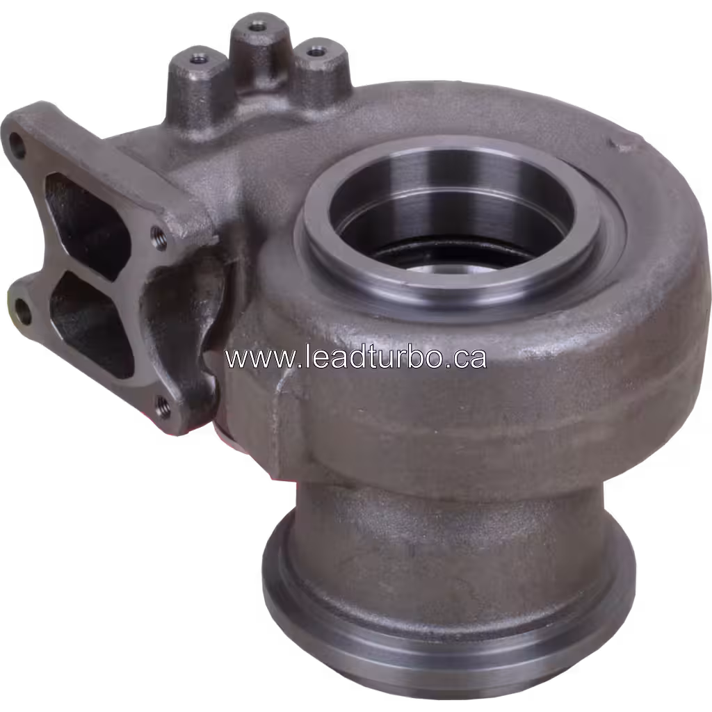 Cummins ISX2 turbine housing bottom view with mounting flange