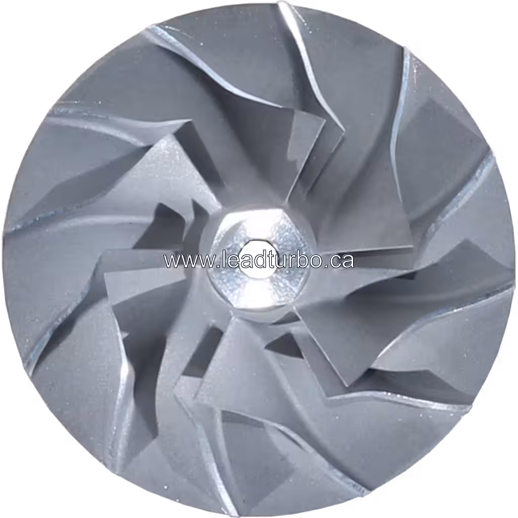Close-up of 446618-0029 turbo compressor wheel blades