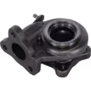TD025M-06T turbine housing bottom view with mounting flange