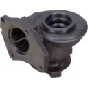 Side view of TD04 turbine housing showing mounting holes