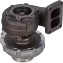 Dual-port turbine inlet flange on HX50 turbocharger