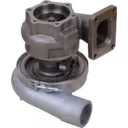 Bottom view of 6506-21-5010 turbocharger showing bearing housing and related electrical detail attachment