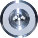 Bottom view of GT2556 back plate showing radial support ribs