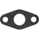 Dark grey oval turbo gasket with two side bolt holes