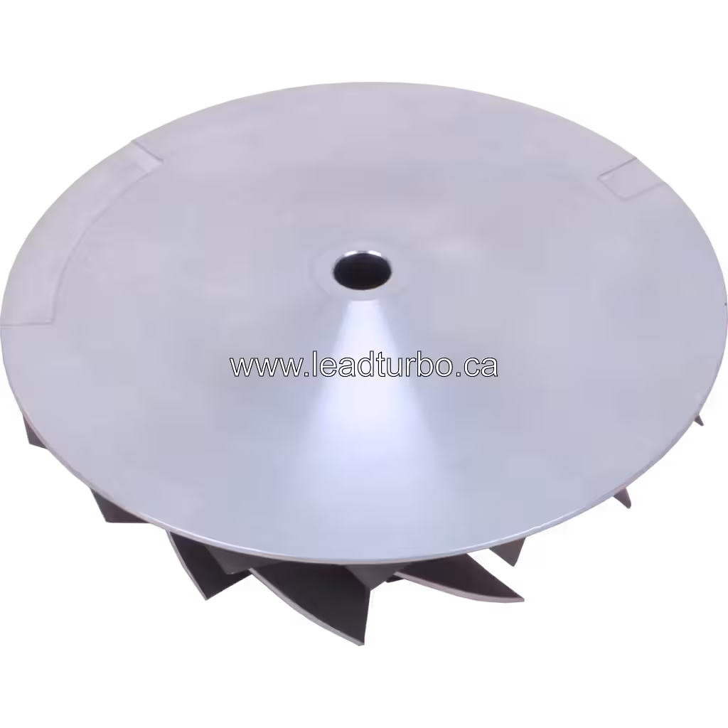 Roue de compresseur 3593181 HX82 vue de dessous, plaque arrière plate