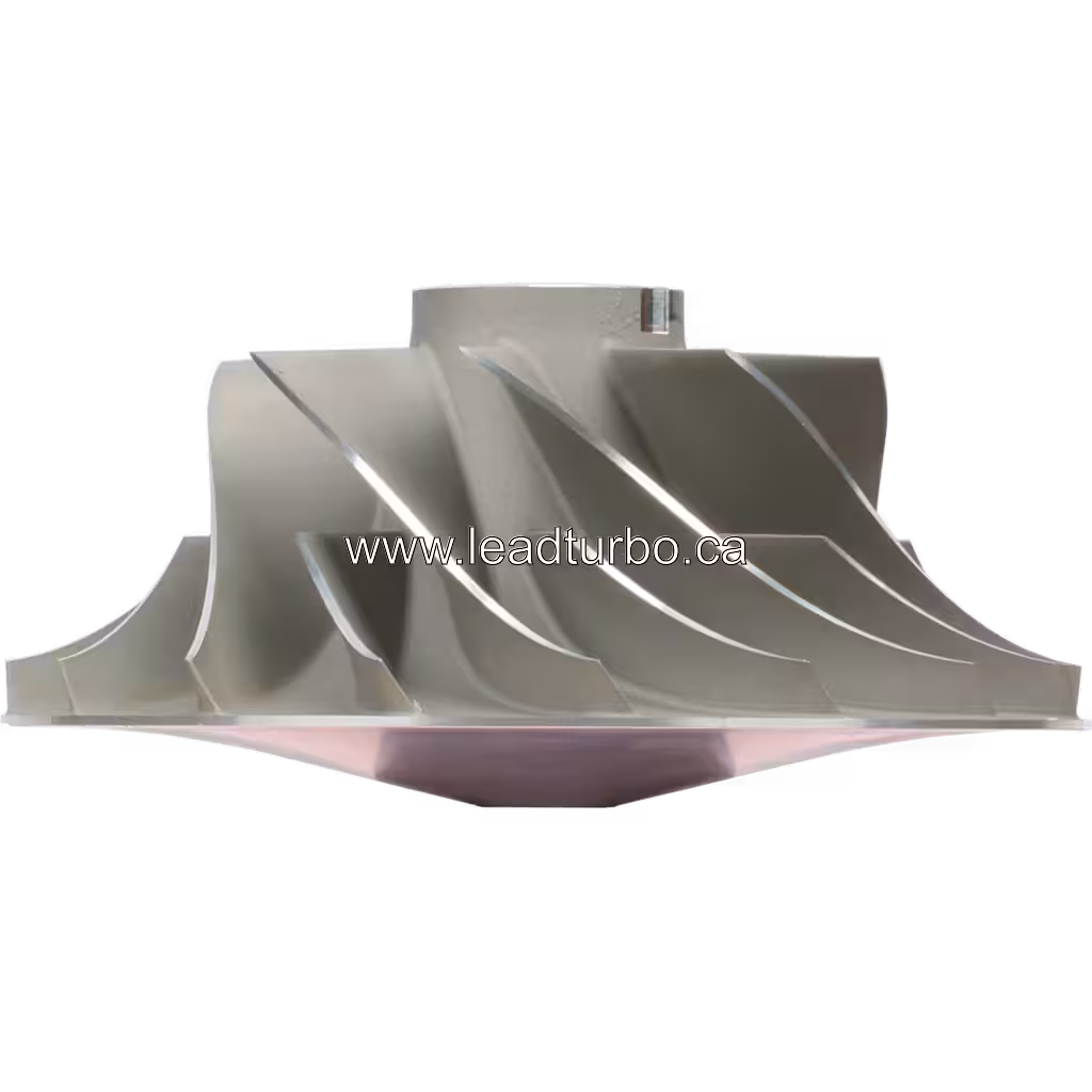 Roue de compresseur 3593181 HX82 vue avant, aubes en spirale, finition métallique