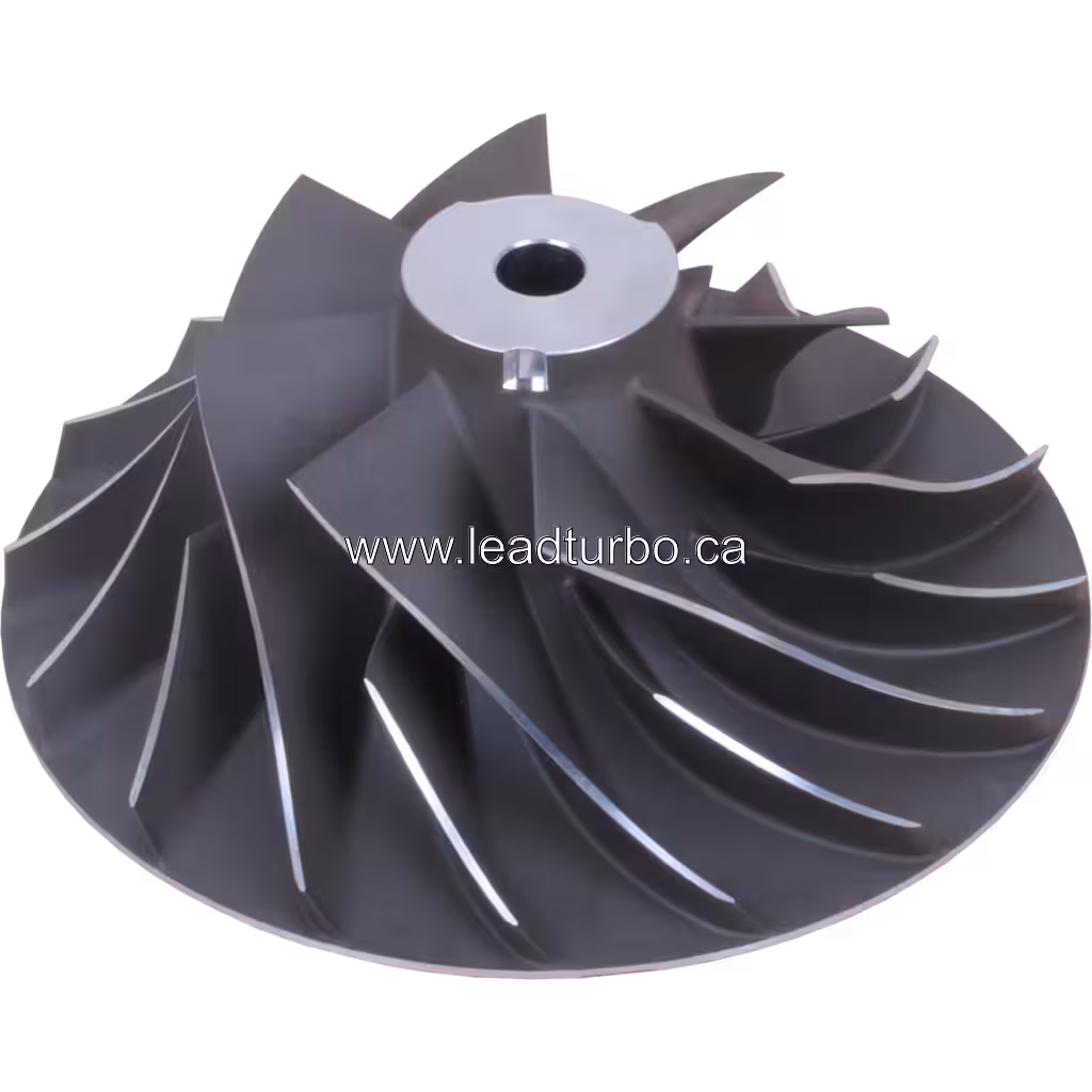 Roue de compresseur 3593181 HX82 vue de dessus, moyeu central et alésage
