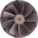 Roue turbine métallique grise avec aubes radiales
