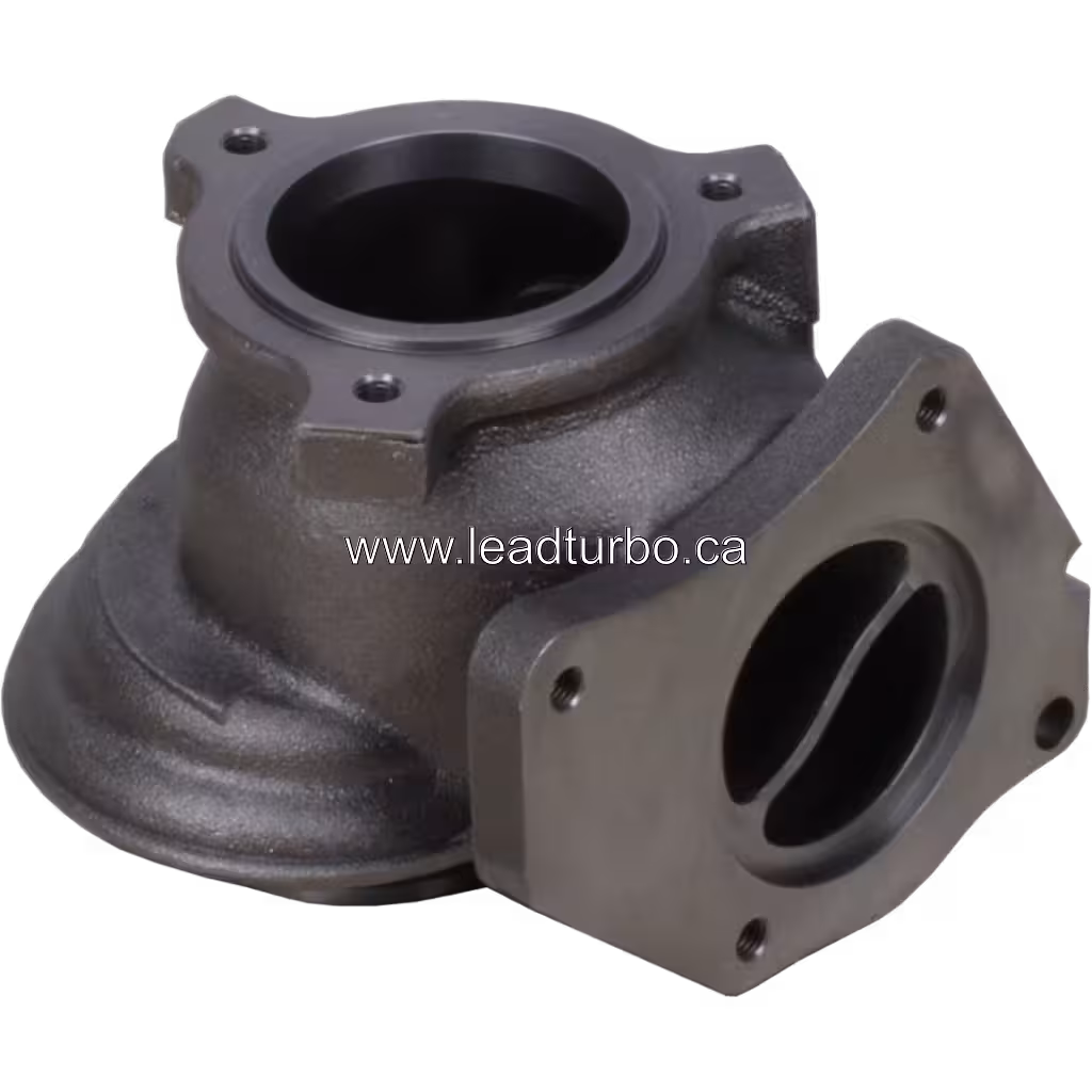Turbine housing TD04 49377-07300 TH vue de dessus à 45 degrés