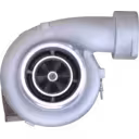 Vue avant du turbocompresseur 706347-0006 GT5008B montrant la roue de compresseur