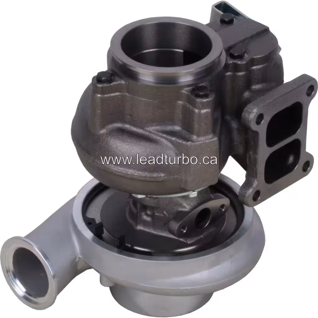 Turbocompresseur 6743-81-8040 pour Cummins 6C vue 45 degrés avec connecteur électrique