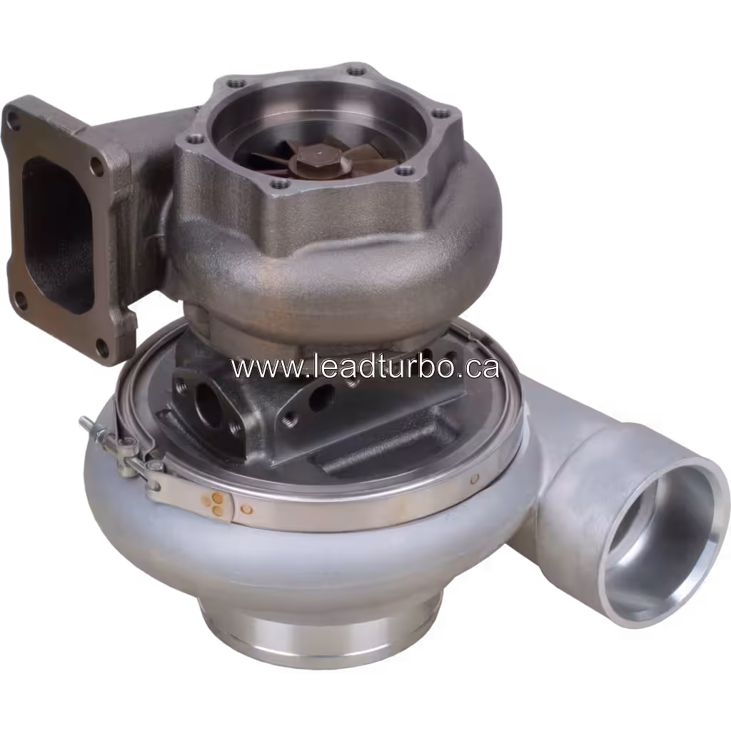 Turbocompresseur KTR110M 6505715020 pour Komatsu D155 bottom 45 degree view